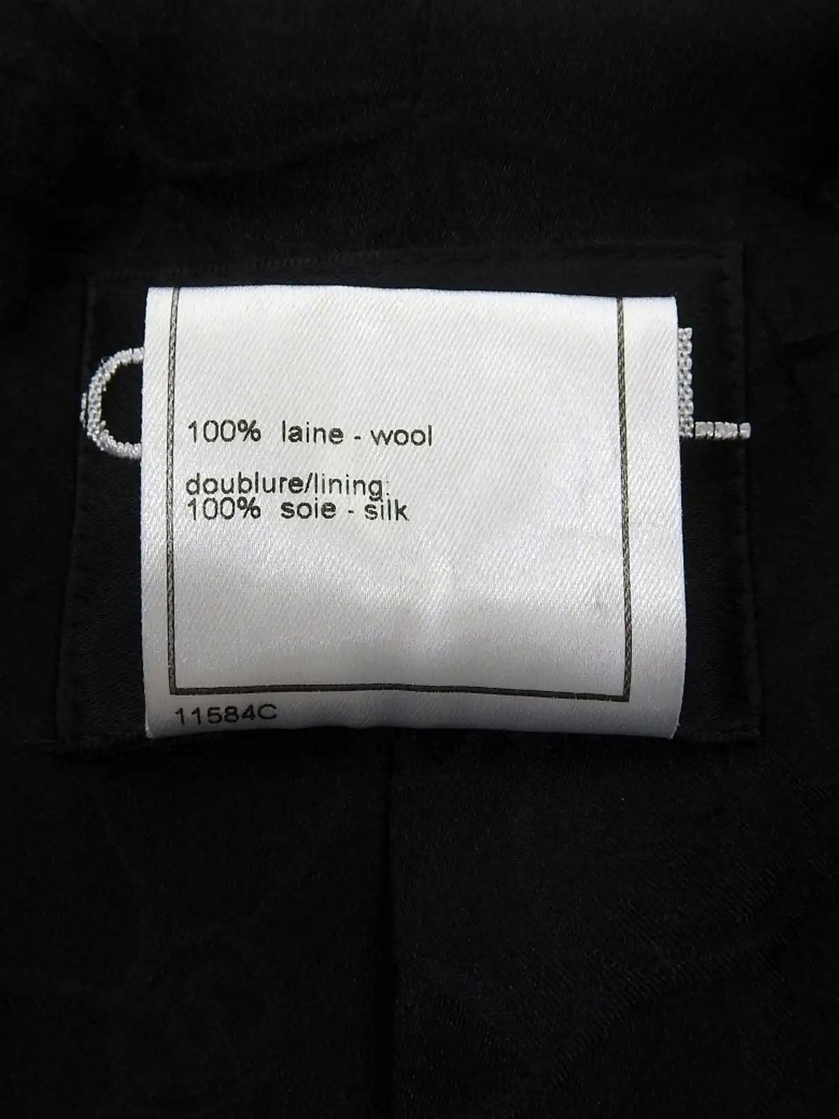 2001年製　ウールCCマークボタンダブルブレストジャケット　ブラック