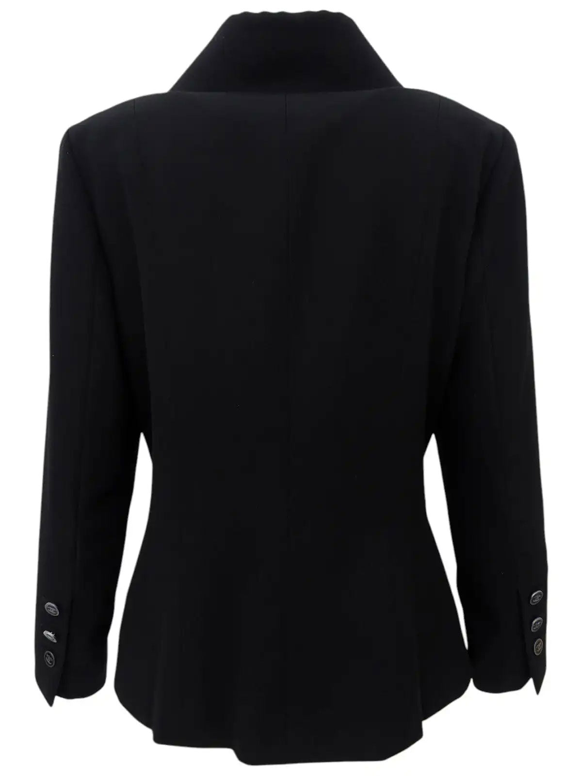 2001年製　ウールCCマークボタンダブルブレストジャケット　ブラック