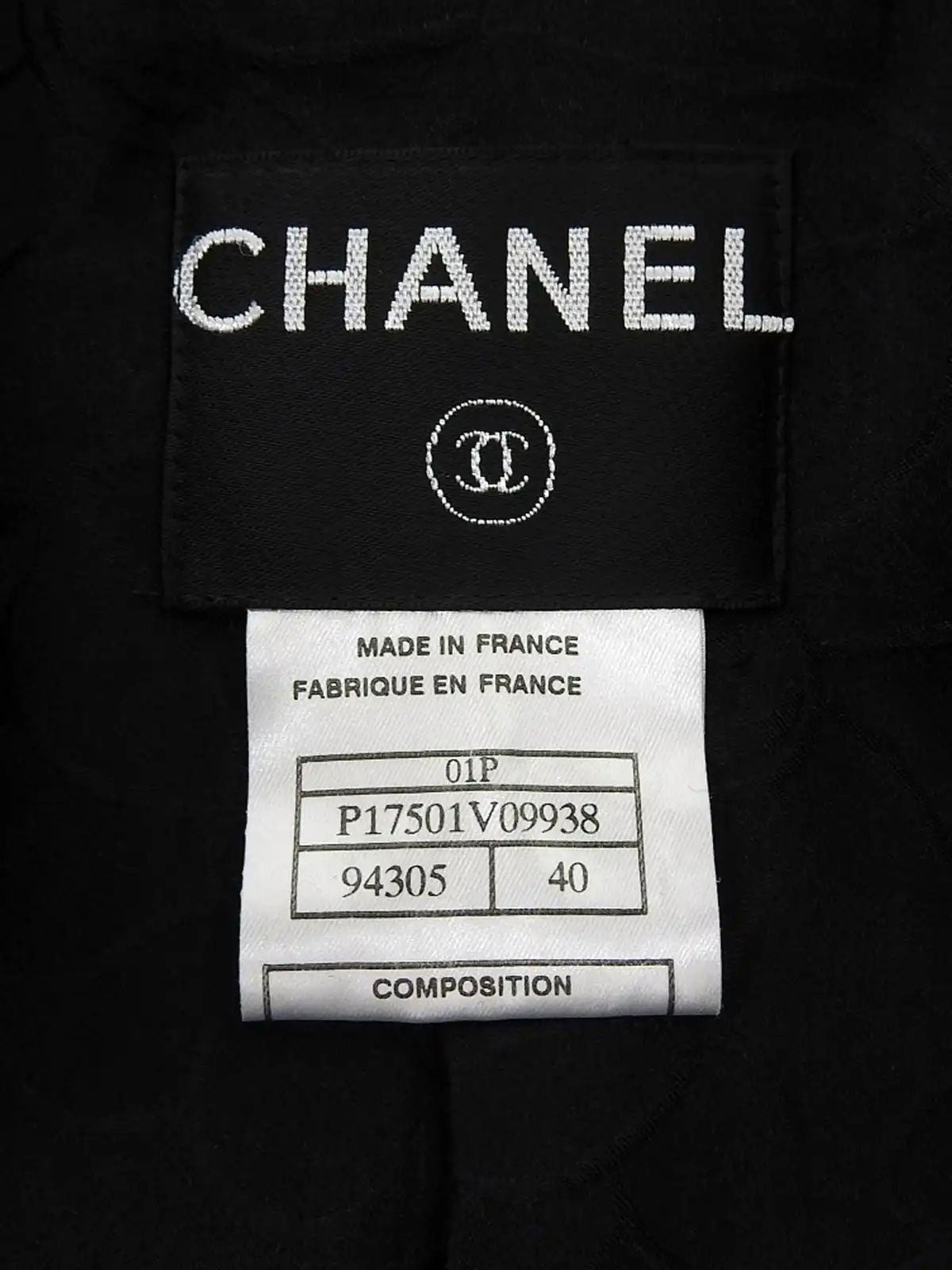 2001年製　ウールCCマークボタンダブルブレストジャケット　ブラック