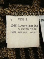 ウールFFズッカパターンニットベスト ブラウン/ブラック