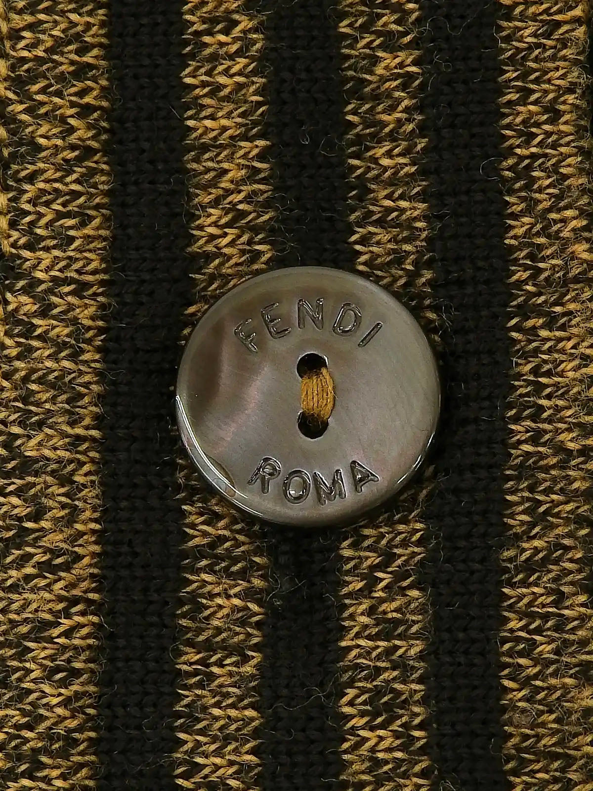 ウールFFズッカパターンニットベスト ブラウン/ブラック