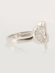 18Kダイヤモンドラビングハートリング シルバー