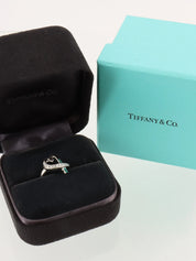 18K Diamond Loving Heart Ring in Silver