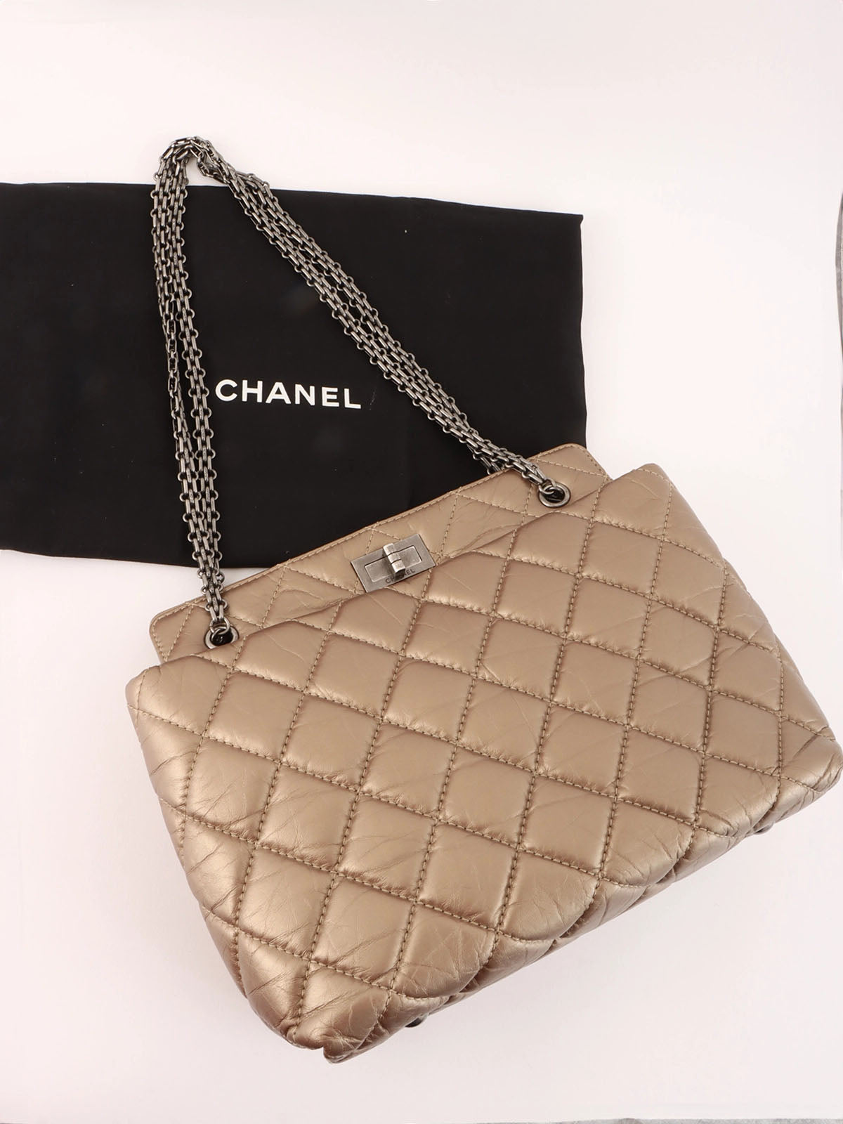 2013 2.55 Chain Tote Bag, Bronze