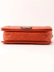 2014 Boy Chanel Chain Shoulder Bag, Orange
