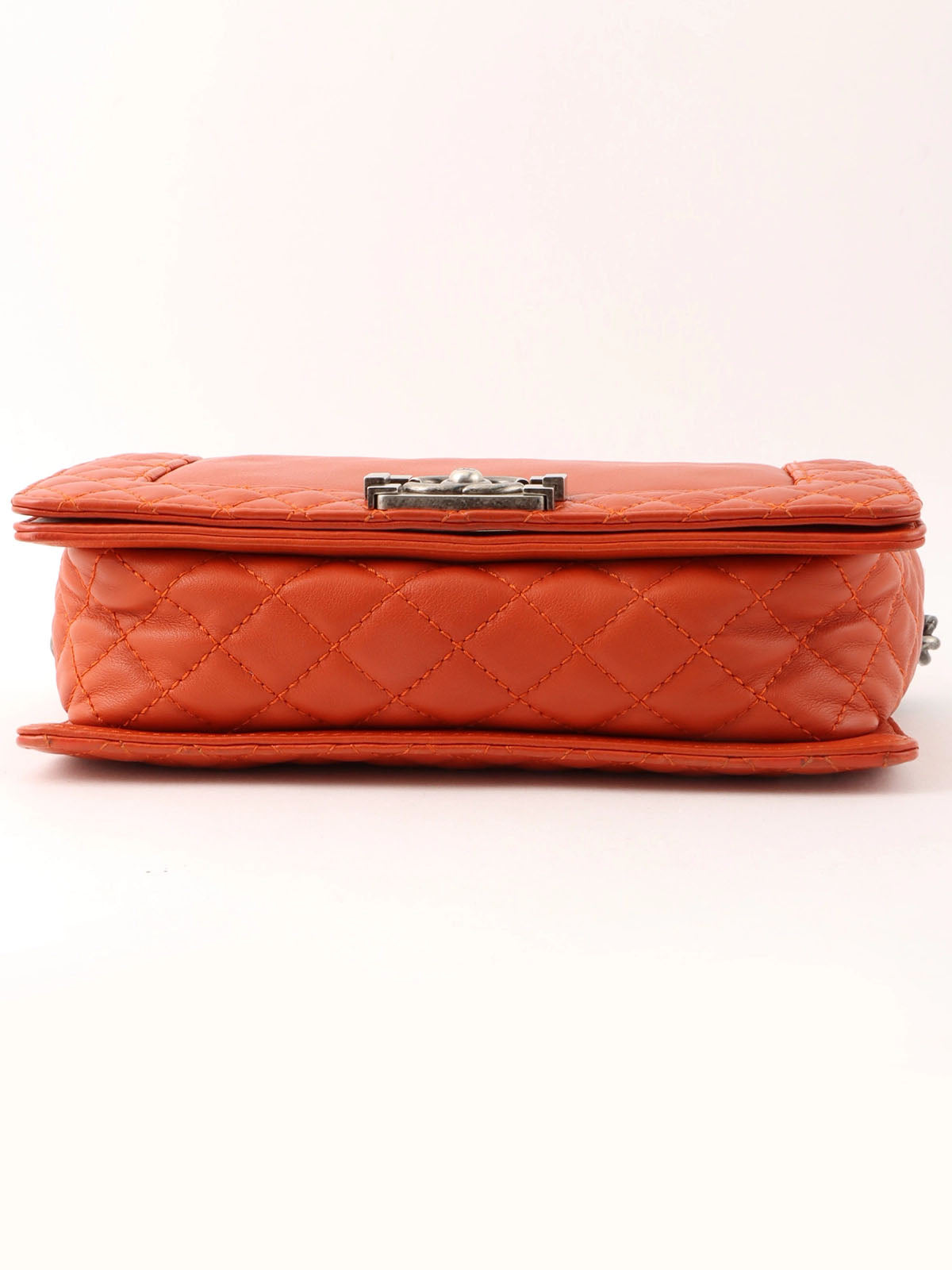 2014年頃製　ボーイシャネルチェーンショルダーバッグ　オレンジ