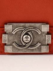 2014 Boy Chanel Chain Shoulder Bag, Orange