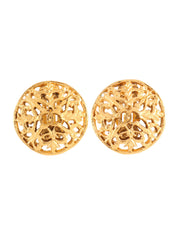 1991年製 ラウンドデザインカットアウトCCマークイヤリング ゴールド