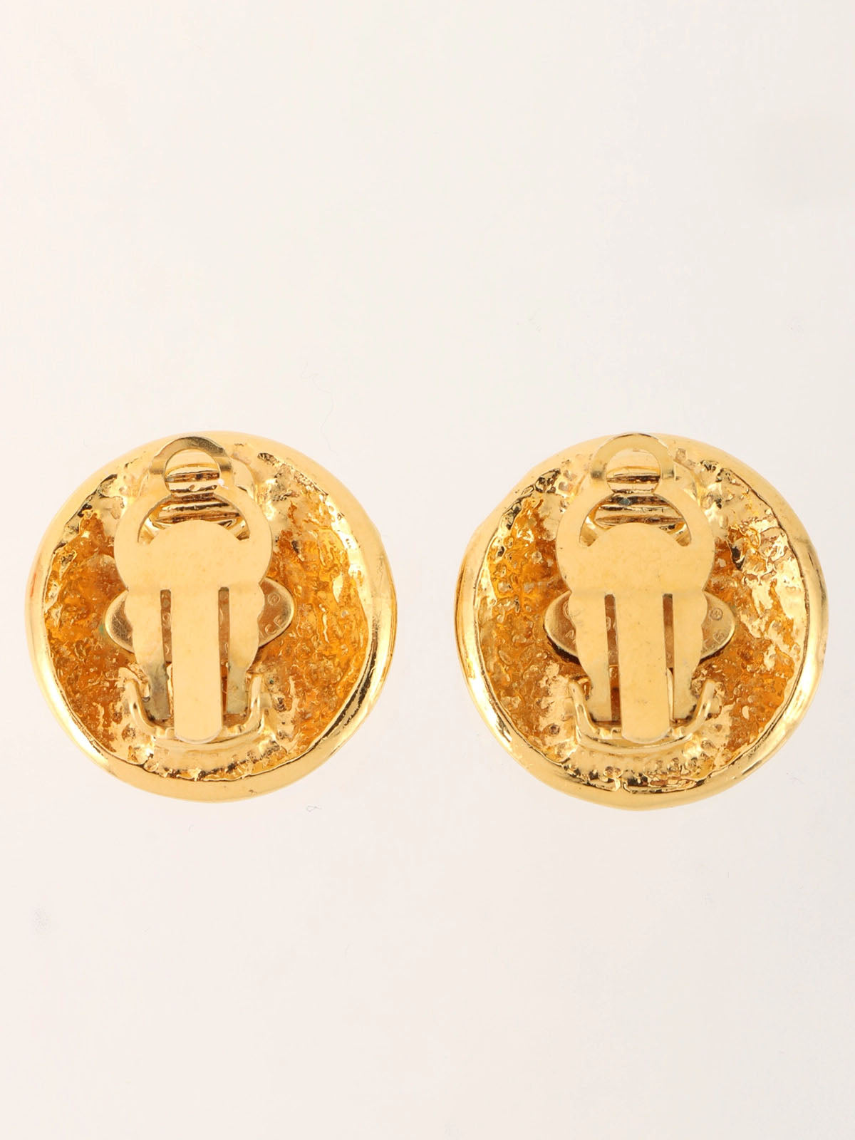 1994年製　ラウンドCCマークイヤリング　ゴールド