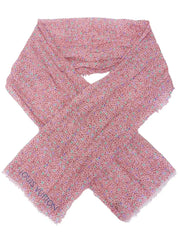 粉色/多色字母图案披肩