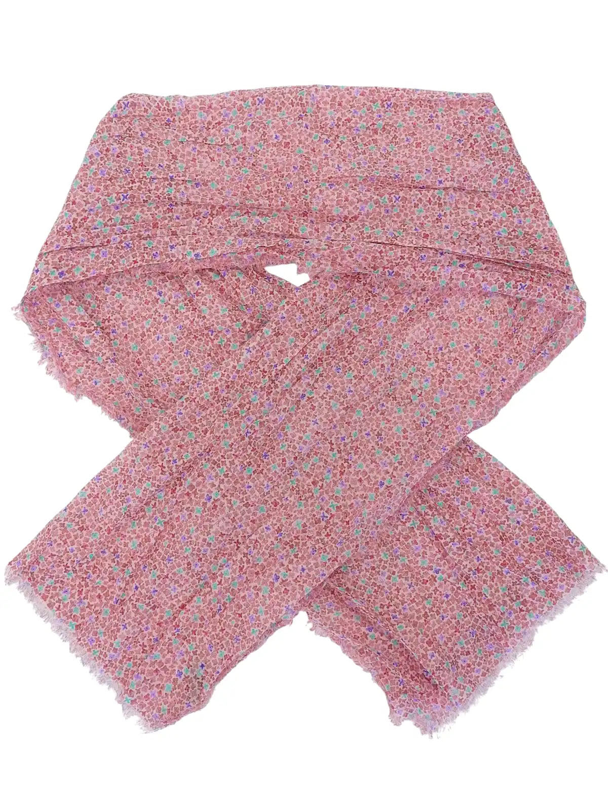 粉色/多色字母图案披肩