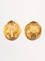 1997 Trinity motif CC mark earrings, gold