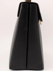 サフィアーノガンチーニプレート2wayバッグ　ブラック