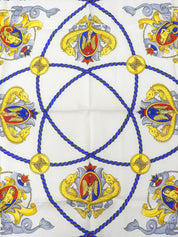 デザインパターンスカーフ　レッド/マルチ