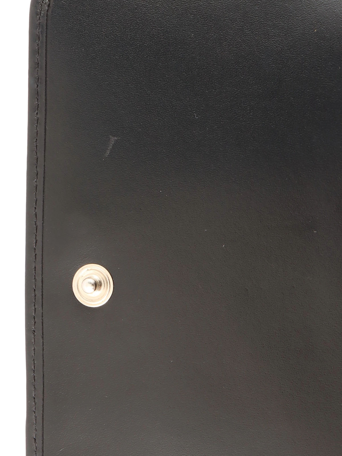 Heart Motif Logo Plate Wallet Black