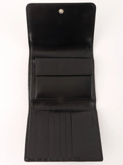 Heart Motif Logo Plate Wallet Black