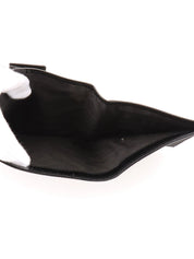 Heart Motif Logo Plate Wallet Black