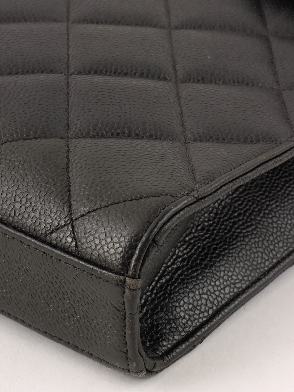 1997年頃製 キャビアスキンCCターンロックブリーフケース ブラック