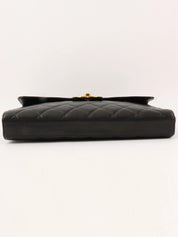 1997 Caviar Skin CC Turnlock Briefcase, Black
