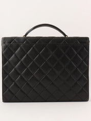 1997年頃製 キャビアスキンCCターンロックブリーフケース ブラック