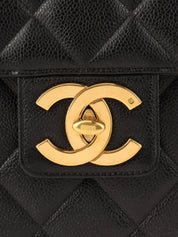 1997年頃製 キャビアスキンCCターンロックブリーフケース ブラック