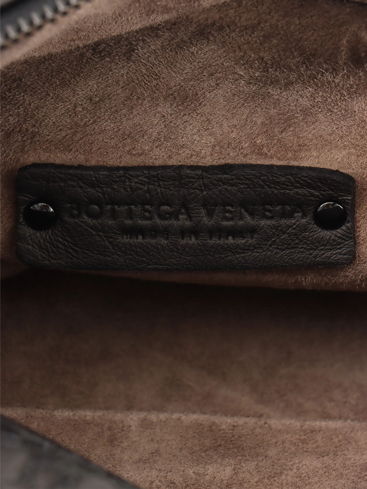 Intrecciato Design Box Handbag in Black