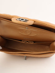 2010年頃製 クラシックフラップチェーンバッグ25cm メタリックオレンジ