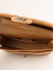 2010年頃製 クラシックフラップチェーンバッグ25cm メタリックオレンジ