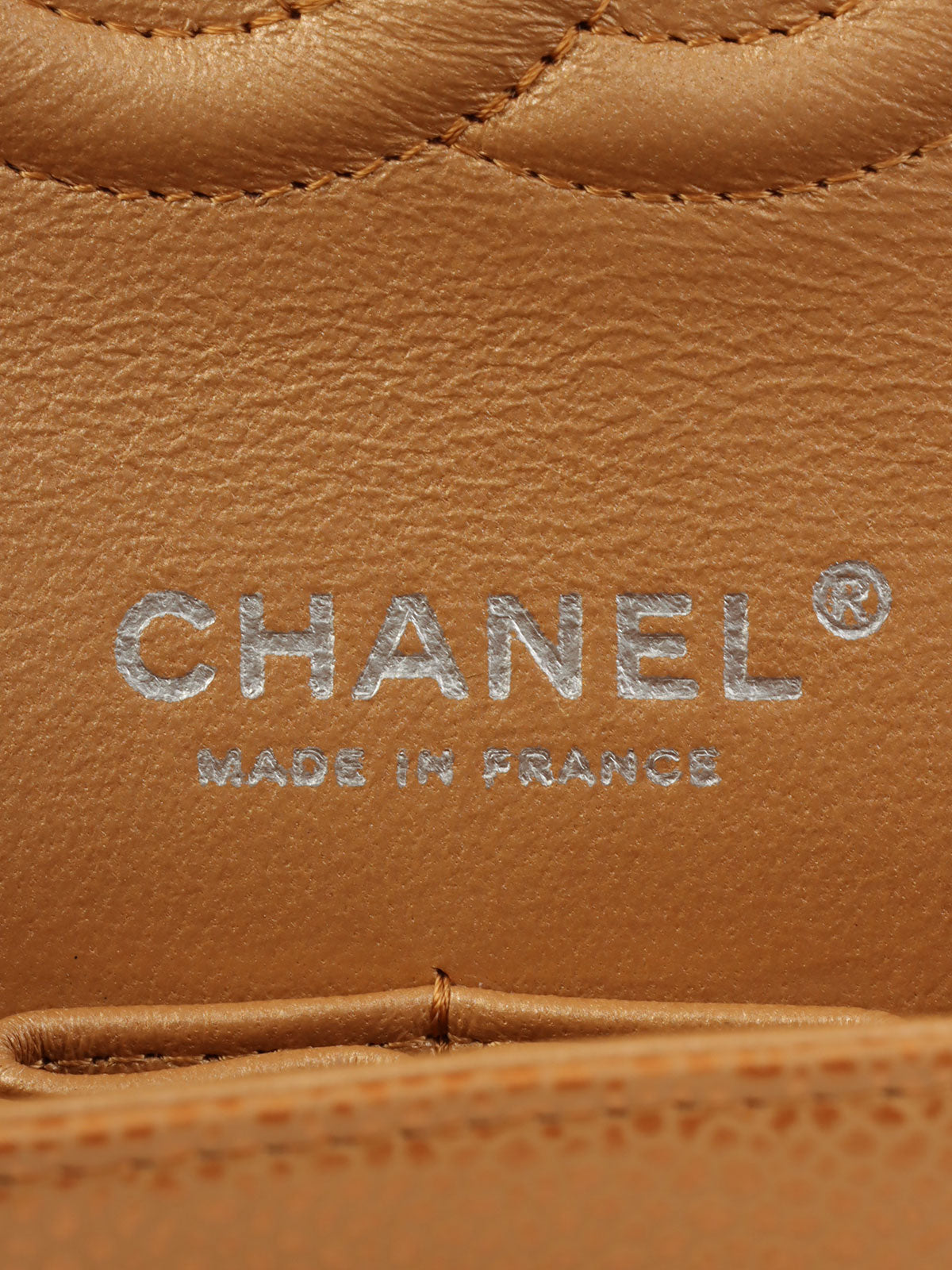 2010年頃製 クラシックフラップチェーンバッグ25cm メタリックオレンジ