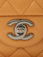 2010年頃製 クラシックフラップチェーンバッグ25cm メタリックオレンジ