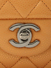 2010年頃製 クラシックフラップチェーンバッグ25cm メタリックオレンジ