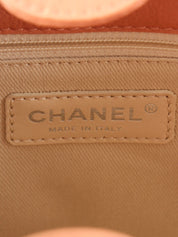 2008 Caviar Skin CC Mark Stitch Chain Tote Bag in Coral Pink