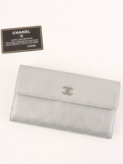 2011年頃製　CCマークプレートロングウォレット　シルバー