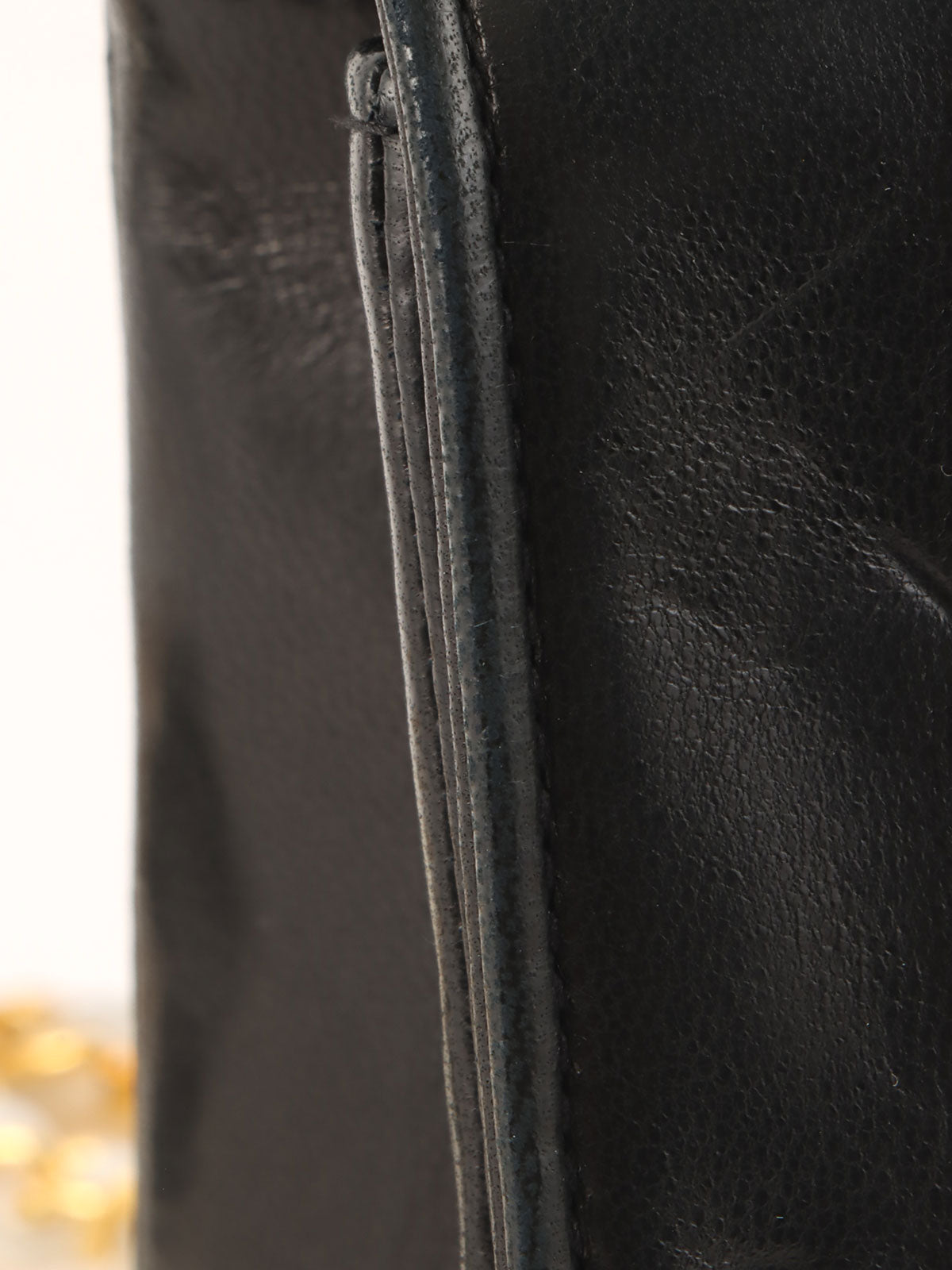 Mademoiselle Stitch Bicolor CC Turnlock Chain Shoulder Bag, White/Black, circa 1992