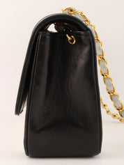 Mademoiselle Stitch Bicolor CC Turnlock Chain Shoulder Bag, White/Black, circa 1992