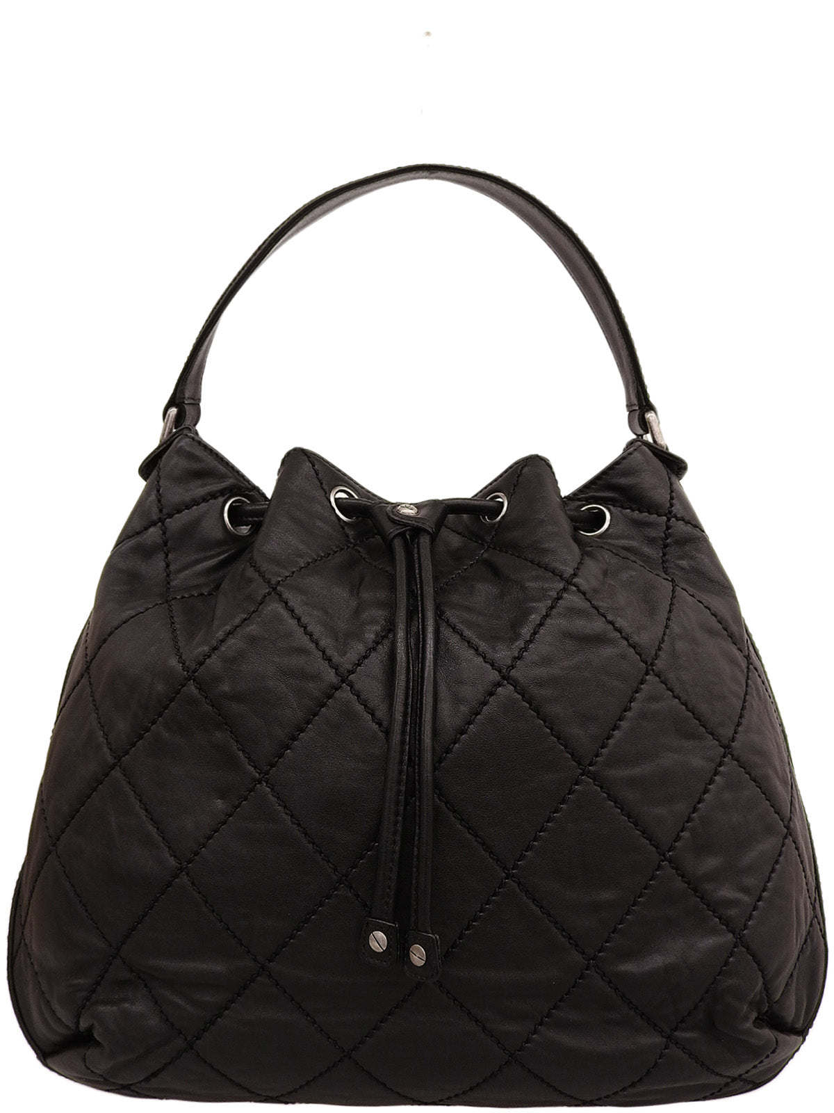 2007年頃製 ワイルドステッチCCマーク巾着ショルダーバッグ ブラック