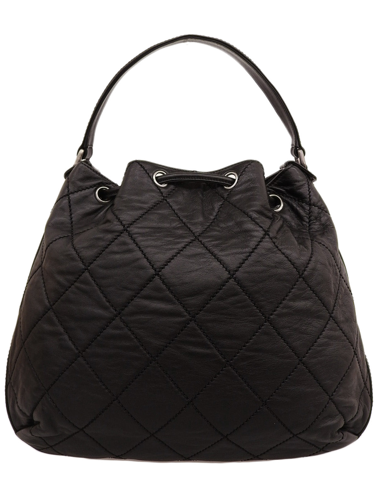 2007 Wild Stitch CC Mark Drawstring Shoulder Bag Black