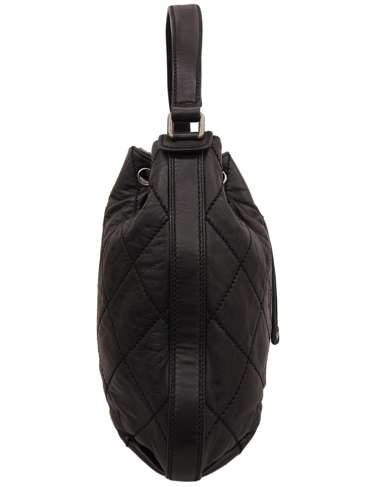 2007 Wild Stitch CC Mark Drawstring Shoulder Bag Black