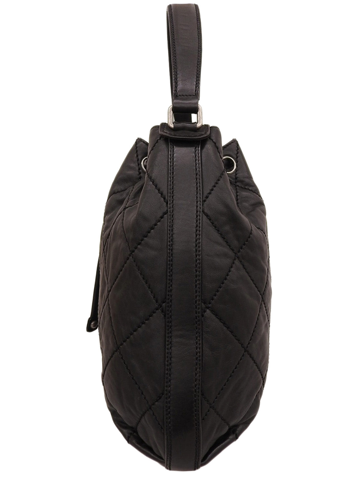 2007 Wild Stitch CC Mark Drawstring Shoulder Bag Black