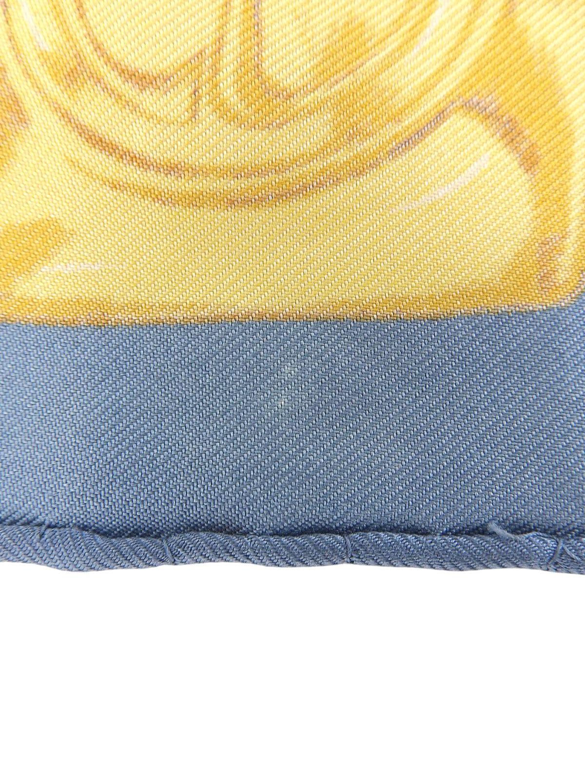 チェーンベルトパターンGGマークスカーフ イエロー/ブルー