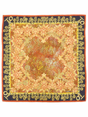 ジュエリーデザインパターンスカーフ ブラウン/マルチ