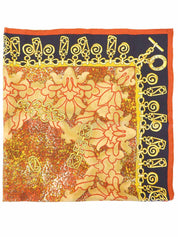 ジュエリーデザインパターンスカーフ ブラウン/マルチ