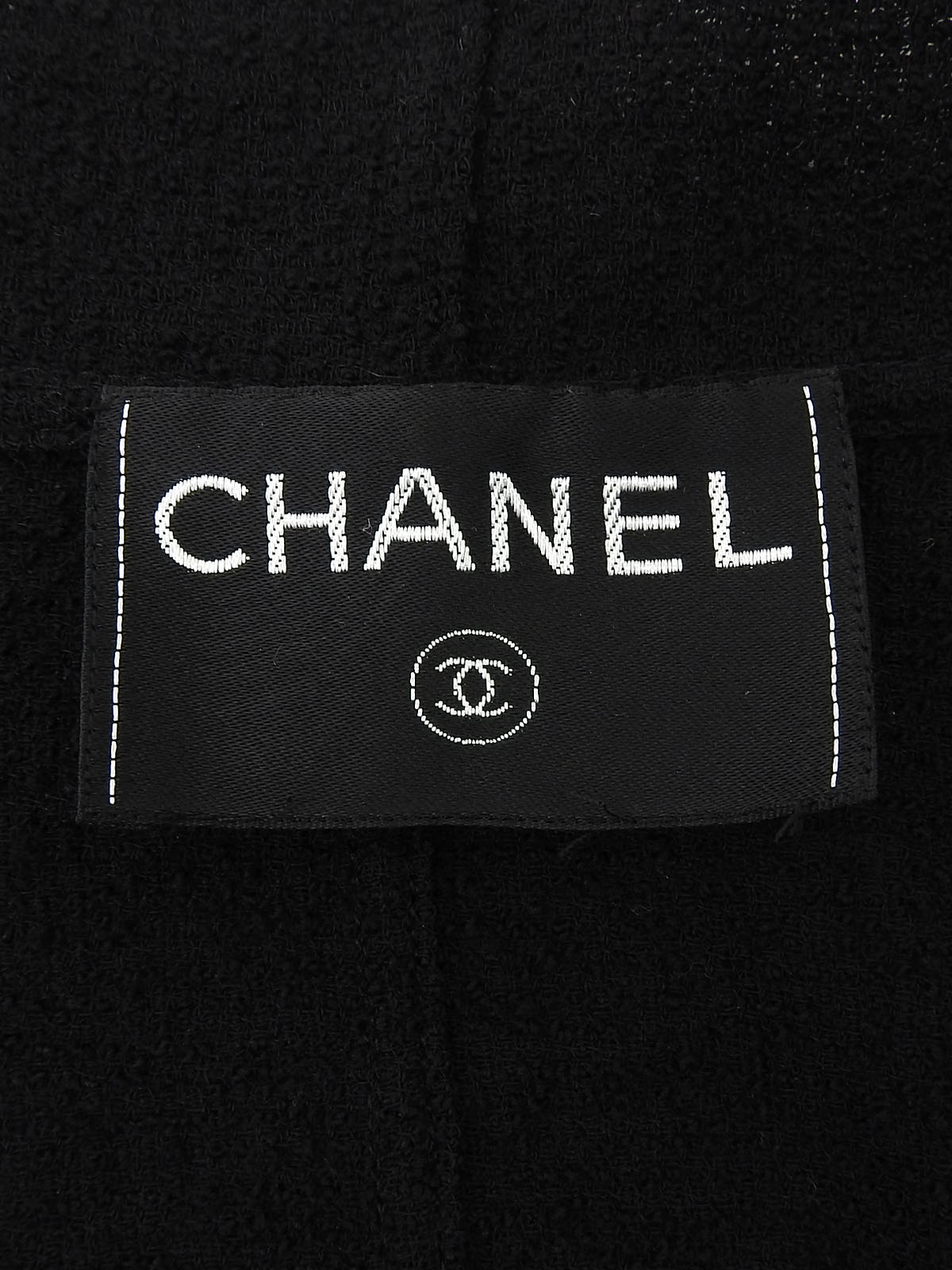 CCマーク刺繍ガウンジャケット ブラック