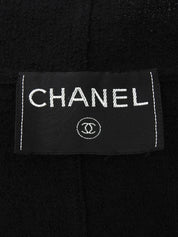 CCマーク刺繍ガウンジャケット ブラック