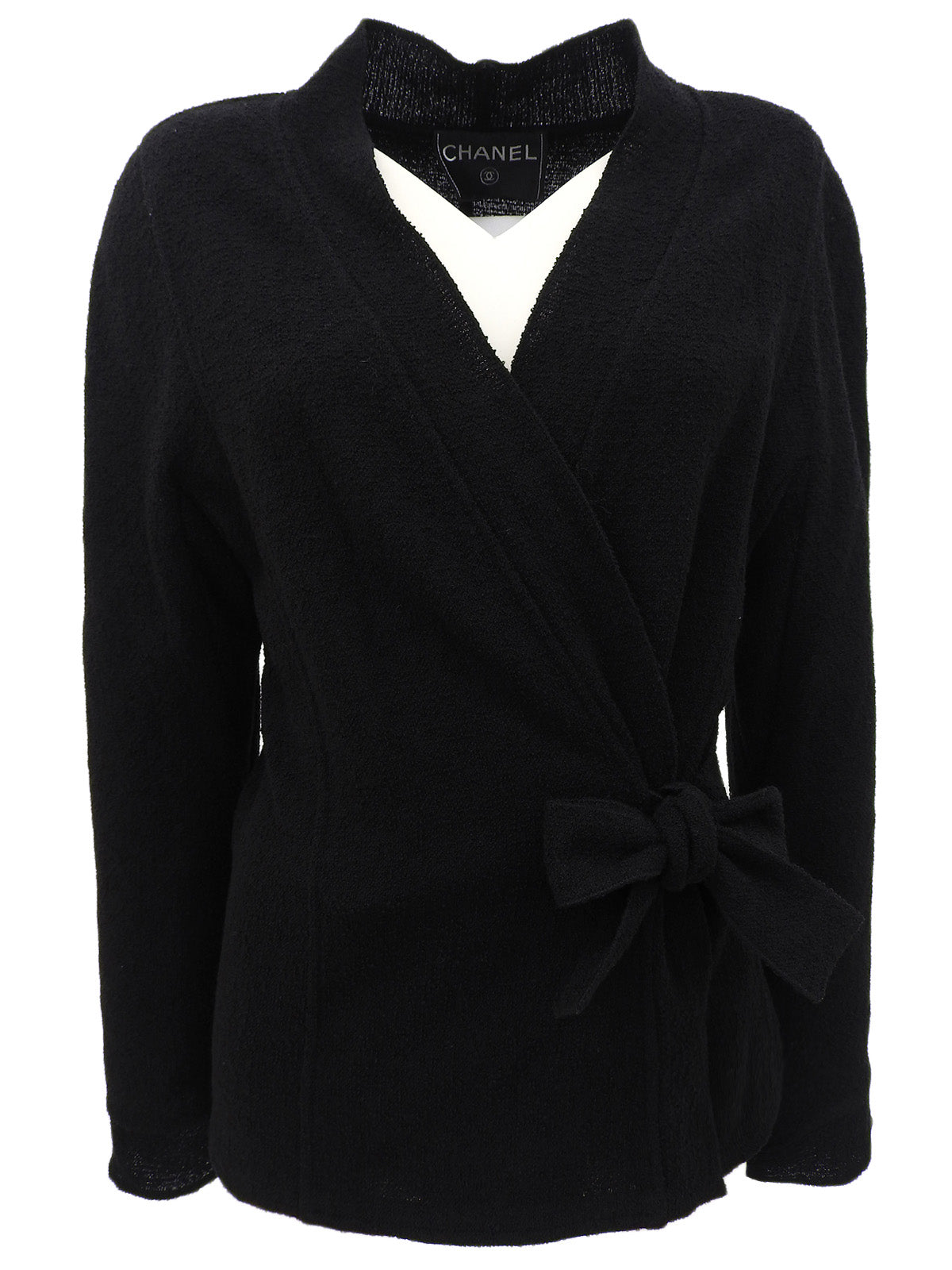 CCマーク刺繍ガウンジャケット ブラック