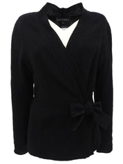 CCマーク刺繍ガウンジャケット ブラック