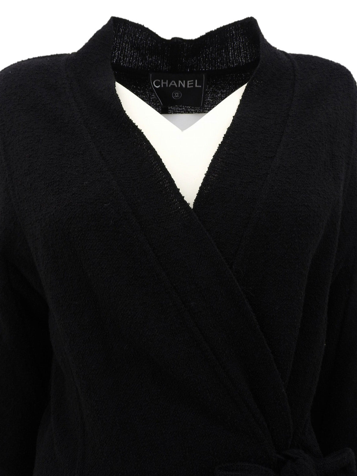 CCマーク刺繍ガウンジャケット ブラック