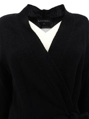 CCマーク刺繍ガウンジャケット ブラック