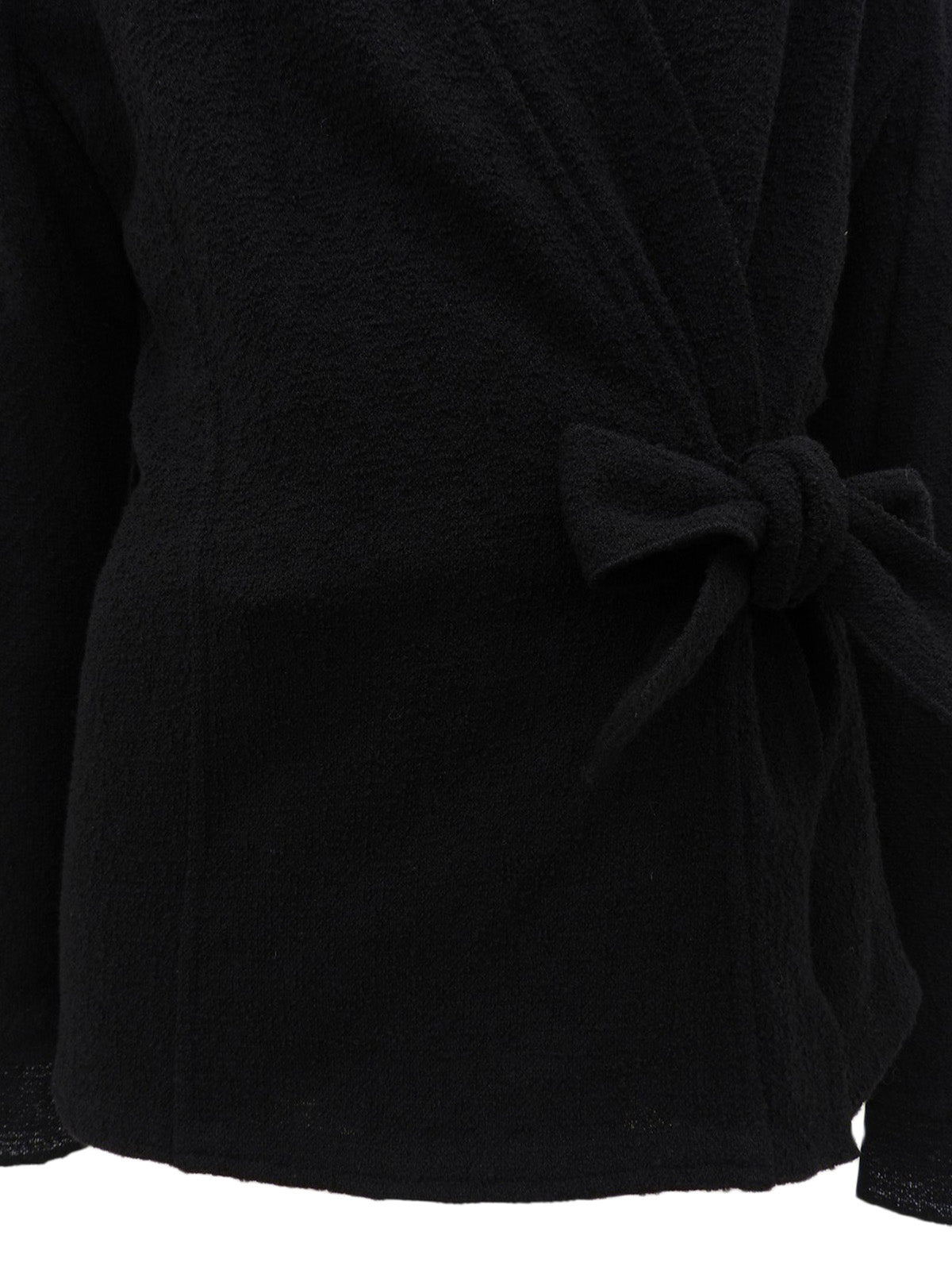 CCマーク刺繍ガウンジャケット　ブラック