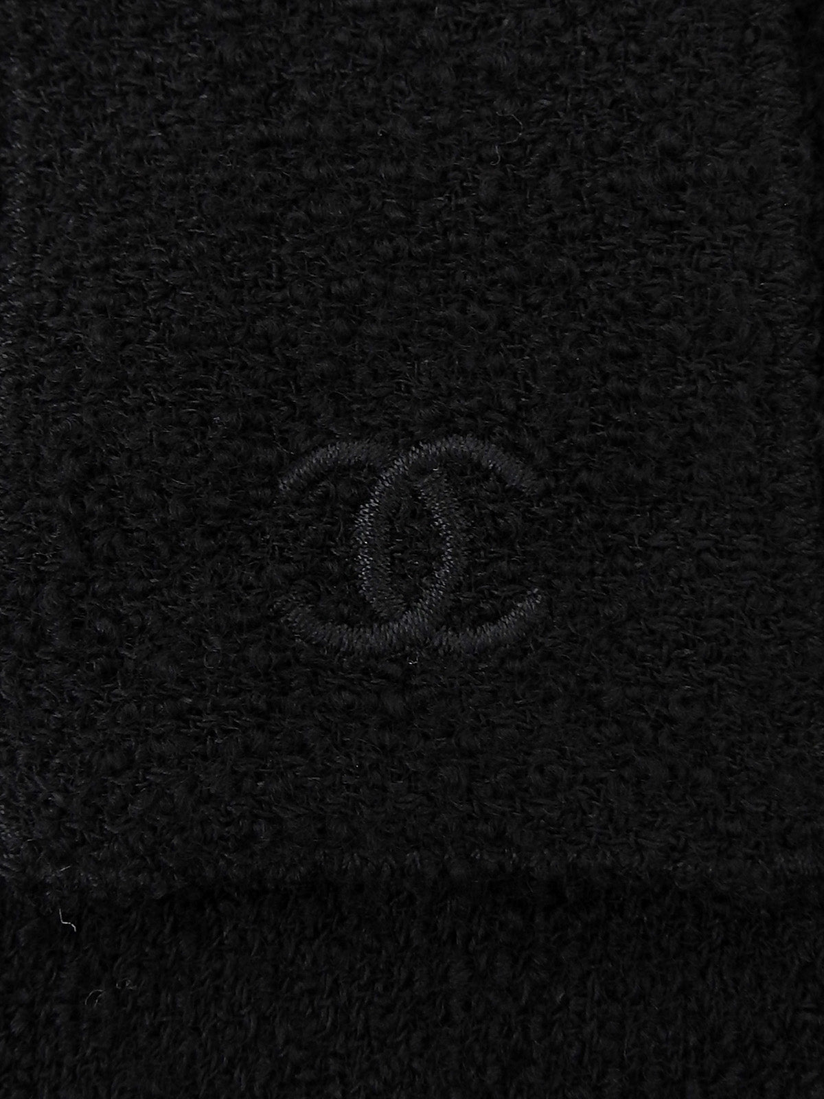 CCマーク刺繍ガウンジャケット ブラック